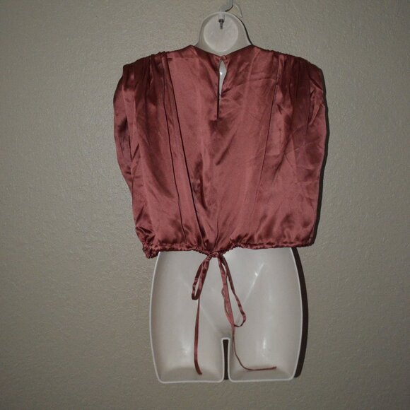 $635 Sz 2 S The Sei Rose Silk Cropped Gathered Blouse Top - Picture 6 of 8